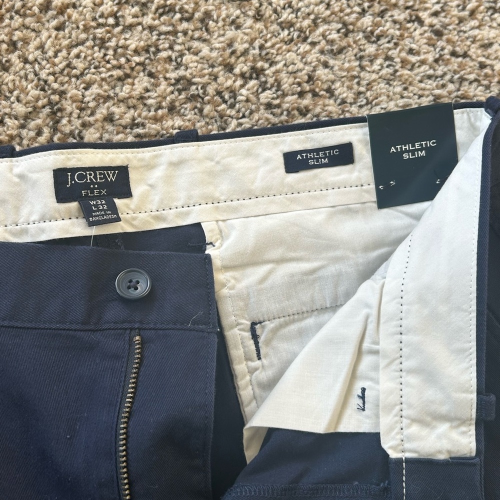 J. Crew Navy Blue Chinos Athletic Slim